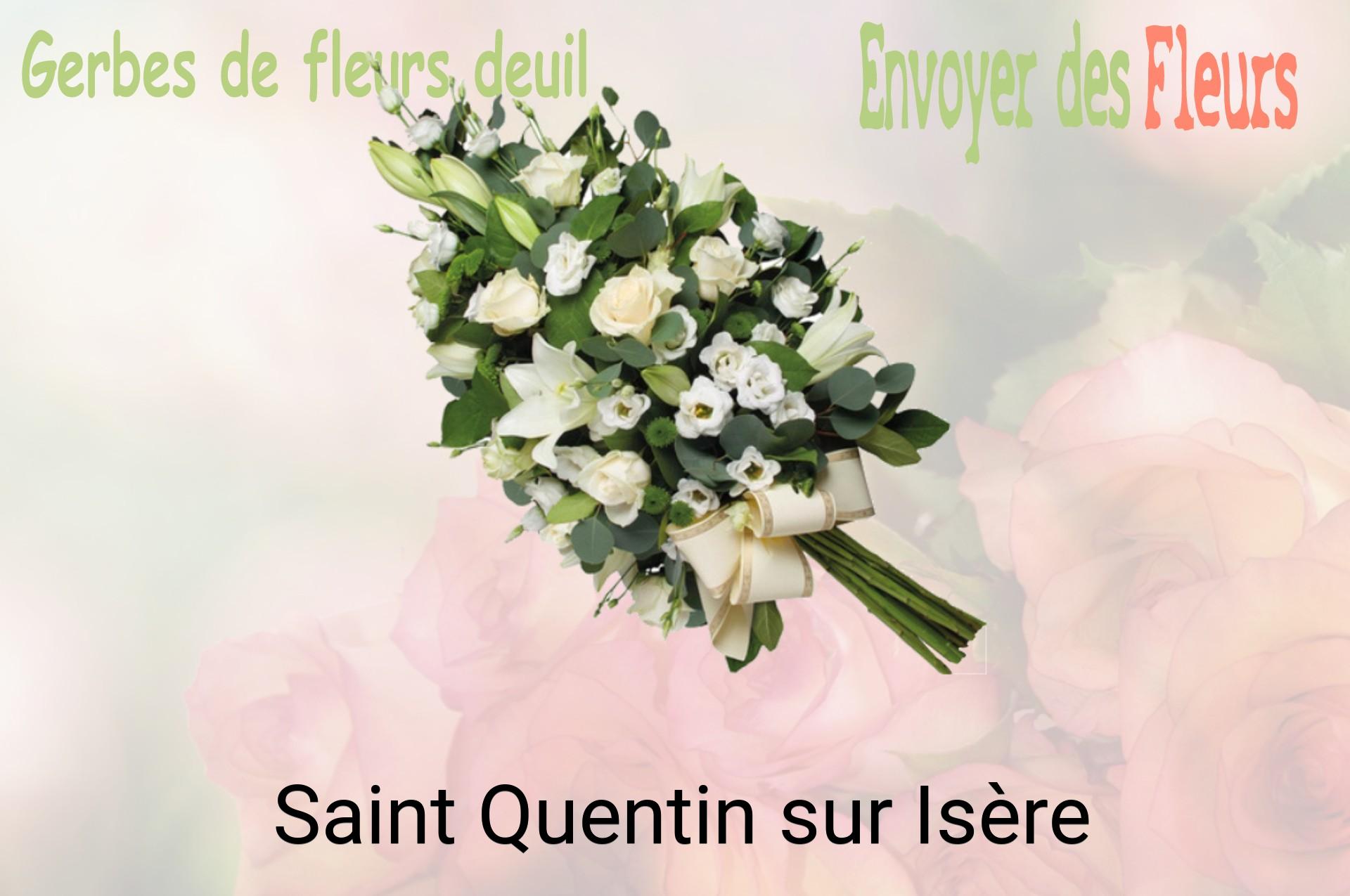 Gerbe de fleurs de deuil livrée à Saint-Quentin-sur-Isère